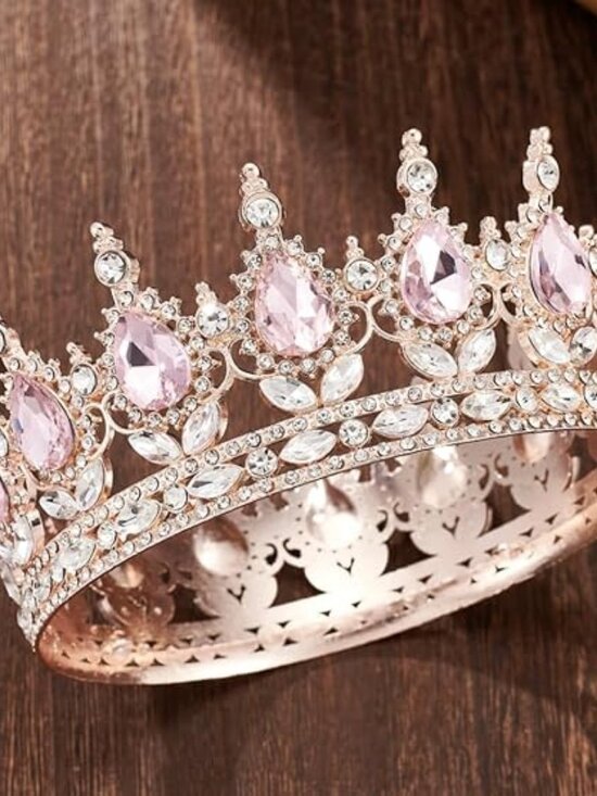 Tiaras for Women, Queen Crystal Tiaras with Sparkling Rhinestone main image 2